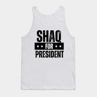 SHAQ FOR PRESIDENT black. Tank Top